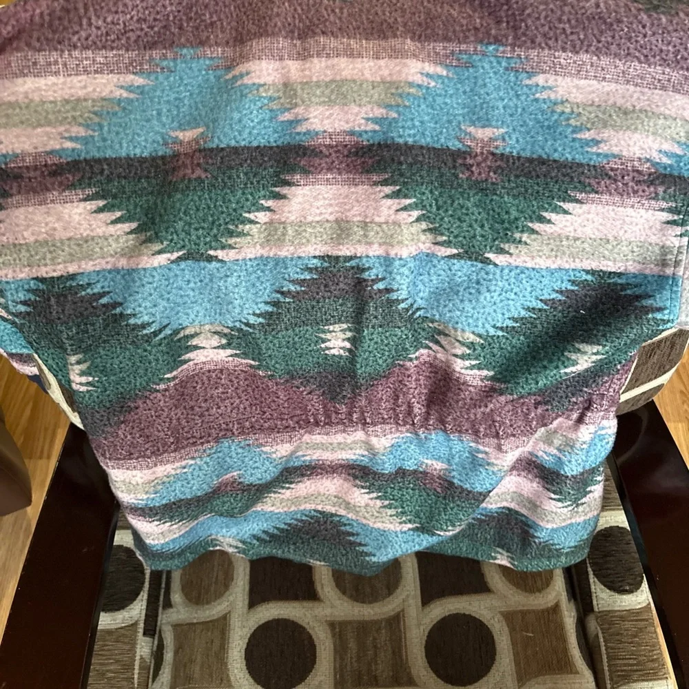 Western Patterned Jacket with Drawstring - Picture 3 of 4